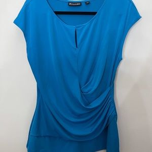 Blue L Fitted Blouse